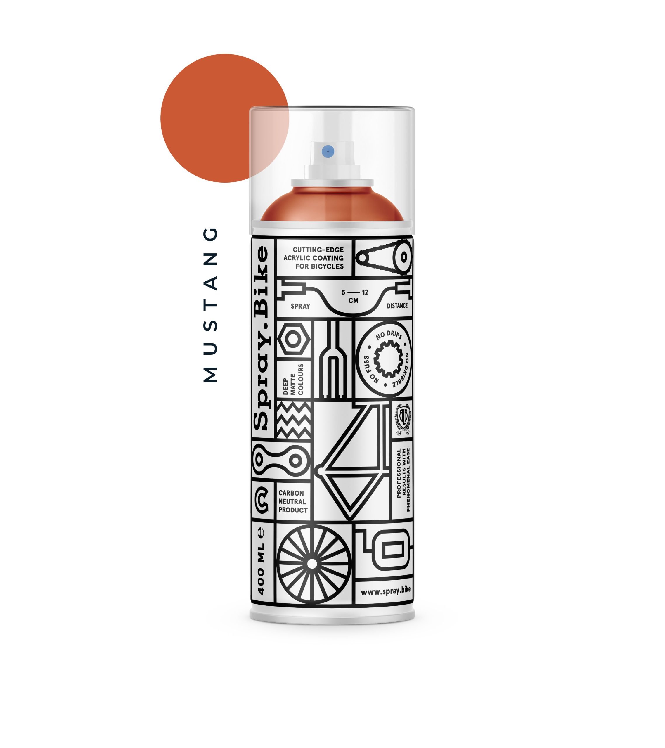Aerosoolvärv SPRAY.BIKE POP COLLECTION - MUSTANG 400ml
